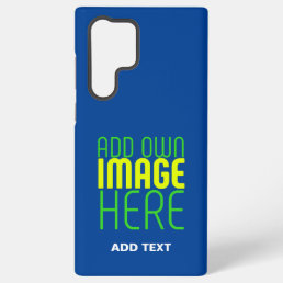 MODERN EDITABLE COBALT BLUE IMAGE TEXT TEMPLATE SAMSUNG GALAXY S22 ULTRA CASE