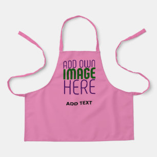 MODERN EDITABLE CUTE HOT PINK IMAGE TEXT TEMPLATE APRON
