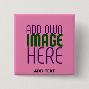 MODERN EDITABLE CUTE HOT PINK IMAGE TEXT TEMPLATE BUTTON