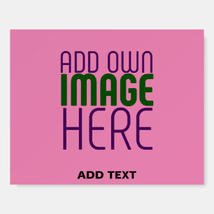 MODERN EDITABLE CUTE HOT PINK IMAGE TEXT TEMPLATE FOAM BOARD