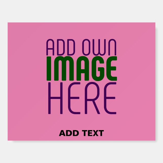 MODERN EDITABLE CUTE HOT PINK IMAGE TEXT TEMPLATE FOAM BOARD (Front)