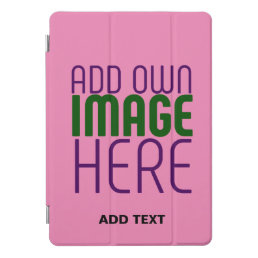 MODERN EDITABLE CUTE HOT PINK IMAGE TEXT TEMPLATE iPad PRO COVER