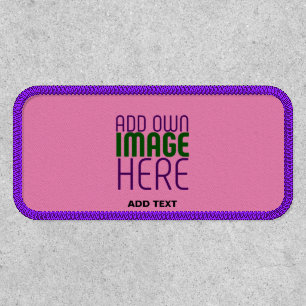 MODERN EDITABLE CUTE HOT PINK IMAGE TEXT TEMPLATE PATCH