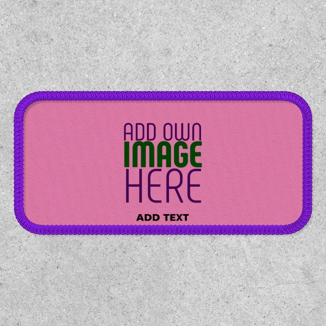 MODERN EDITABLE CUTE HOT PINK IMAGE TEXT TEMPLATE PATCH (Front)