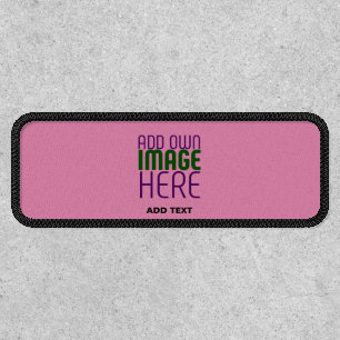 MODERN EDITABLE CUTE HOT PINK IMAGE TEXT TEMPLATE PATCH