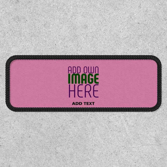 MODERN EDITABLE CUTE HOT PINK IMAGE TEXT TEMPLATE PATCH (Front)