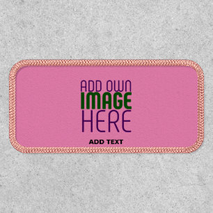 MODERN EDITABLE CUTE HOT PINK IMAGE TEXT TEMPLATE PATCH