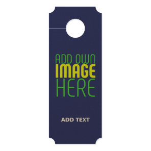 MODERN EDITABLE CUTE NAVY BLUE IMAGE TEXT TEMPLATE DOOR HANGER