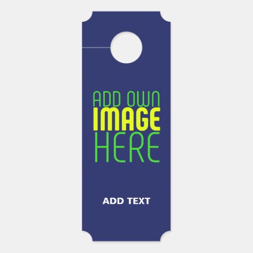 MODERN EDITABLE CUTE NAVY BLUE IMAGE TEXT TEMPLATE DOOR HANGER