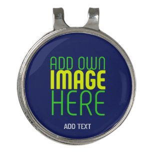 MODERN EDITABLE CUTE NAVY BLUE IMAGE TEXT TEMPLATE GOLF HAT CLIP