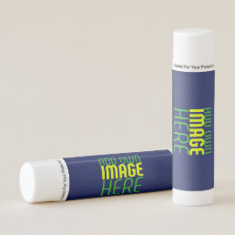 MODERN EDITABLE CUTE NAVY BLUE IMAGE TEXT TEMPLATE LIP BALM