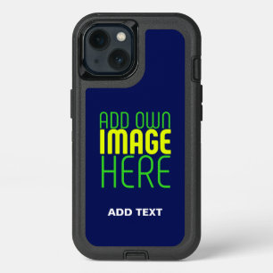 MODERN EDITABLE CUTE NAVY BLUE IMAGE TEXT TEMPLATE iPhone 13 CASE
