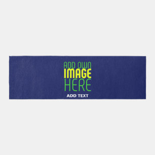 MODERN EDITABLE CUTE NAVY BLUE IMAGE TEXT TEMPLATE OUTDOOR RUG