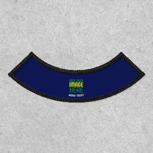MODERN EDITABLE CUTE NAVY BLUE IMAGE TEXT TEMPLATE PATCH