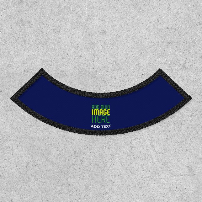 MODERN EDITABLE CUTE NAVY BLUE IMAGE TEXT TEMPLATE PATCH (Front)