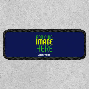 MODERN EDITABLE CUTE NAVY BLUE IMAGE TEXT TEMPLATE PATCH