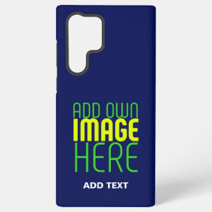 MODERN EDITABLE CUTE NAVY BLUE IMAGE TEXT TEMPLATE SAMSUNG GALAXY S22 ULTRA CASE
