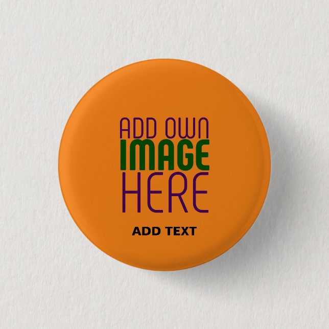 MODERN EDITABLE DARK ORANGE IMAGE TEXT TEMPLATE BUTTON (Front)