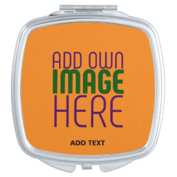 MODERN EDITABLE DARK ORANGE IMAGE TEXT TEMPLATE COMPACT MIRROR