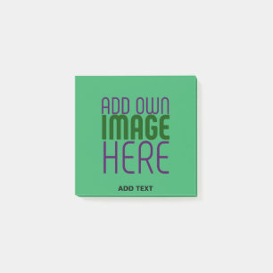 MODERN EDITABLE EMERALD GREEN IMAGE TEXT TEMPLATE POST-IT NOTES