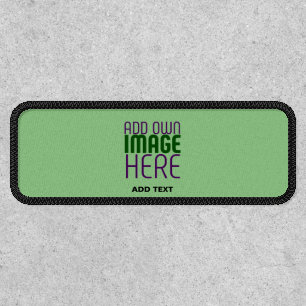 MODERN EDITABLE MINT GREEN IMAGE TEXT TEMPLATE PATCH