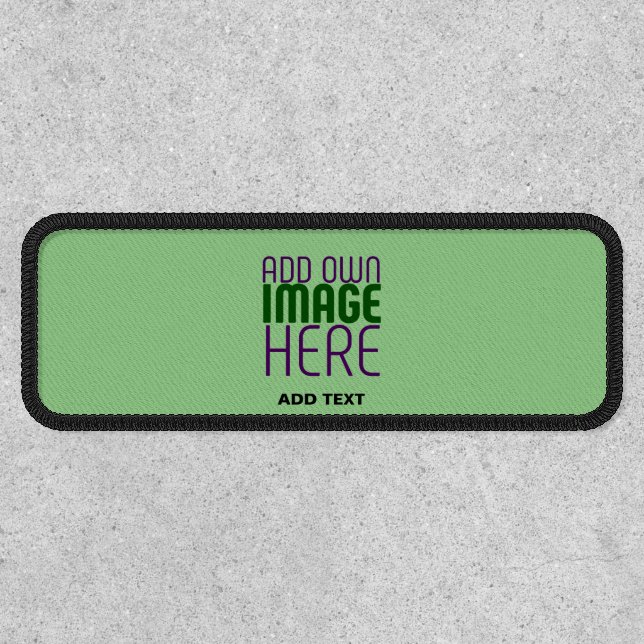 MODERN EDITABLE MINT GREEN IMAGE TEXT TEMPLATE PATCH (Front)