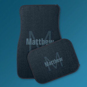 Modern Editable Name Car Floor Mat
