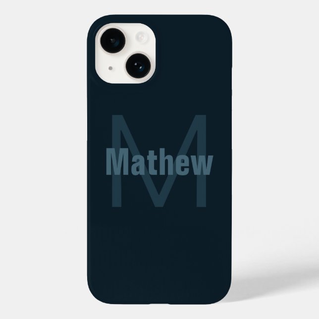 Modern Editable Name Case-Mate iPhone Case (Back)