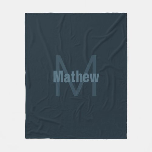 Modern Editable Name Fleece Blanket
