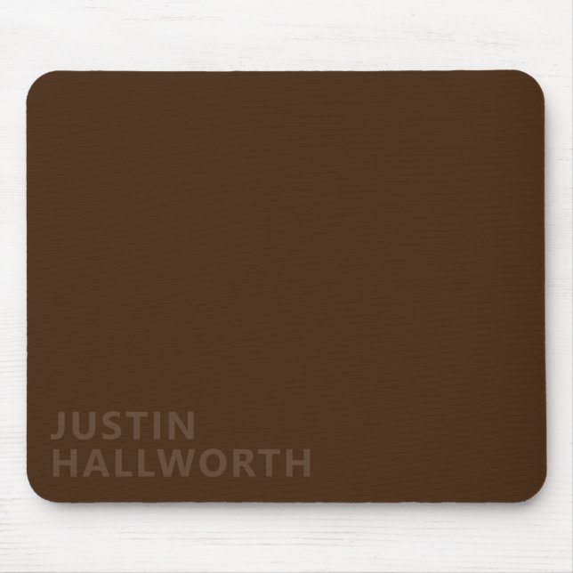 Modern Editable Name Mouse Pad (Front)