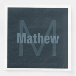 Modern Editable Name Paper Dinner Napkins