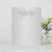 Modern Editable Name & Slogan | Grey Gradient  (Standing Front)