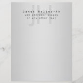Modern Editable Name & Slogan | Grey Gradient  (Front)