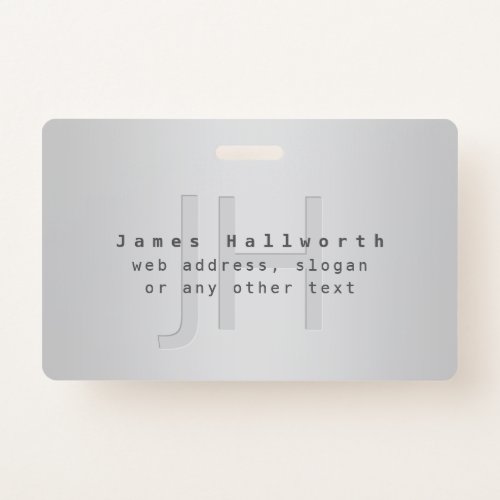 Modern Editable Name  Slogan  Grey Gradient  Badge