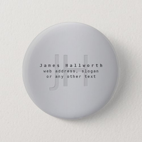 Modern Editable Name  Slogan  Grey Gradient  Button
