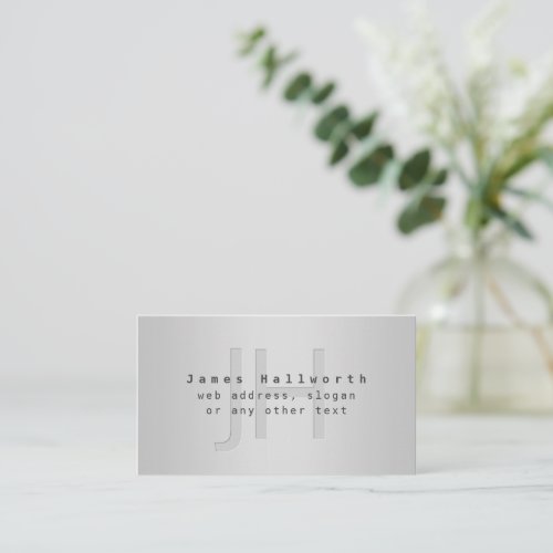 Modern Editable Name  Slogan  Grey Gradient  Enclosure Card