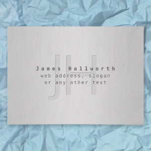 Modern Editable Name & Slogan   Grey Gradient  Tissue Paper