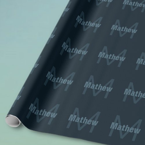 Modern Editable Name Wrapping Paper