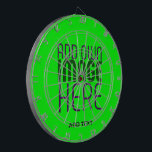 MODERN EDITABLE NEON GREEN IMAGE TEXT TEMPLATE DART BOARD<br><div class="desc">THIS IS A DESIGN FITTING FOR CUSTOMERS.YOU CAN CHANGE, RESIZE OR ADD LOGO, PHOTO, TEXT AND COLOURS THE WAY YOU WANT.THANK YOU.</div>
