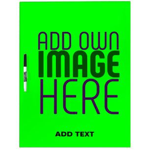 MODERN EDITABLE NEON GREEN IMAGE TEXT TEMPLATE DRY ERASE BOARD