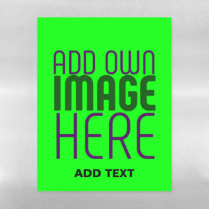MODERN EDITABLE NEON GREEN IMAGE TEXT TEMPLATE MAGNETIC DRY ERASE SHEET
