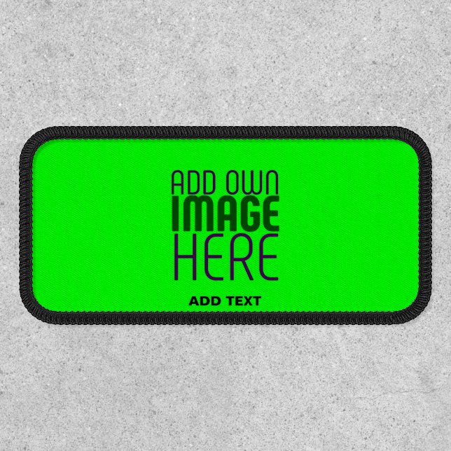 MODERN EDITABLE NEON GREEN IMAGE TEXT TEMPLATE PATCH (Front)