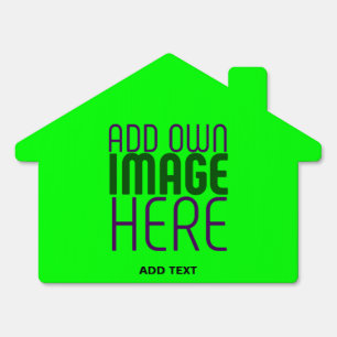MODERN EDITABLE NEON GREEN IMAGE TEXT TEMPLATE SIGN