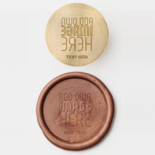 MODERN EDITABLE NO COLOUR NEUTRAL IMAGE TEMPLATE WAX SEAL STAMP