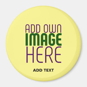 MODERN EDITABLE PASTEL YELLOW IMAGE TEXT TEMPLATE MAGNET