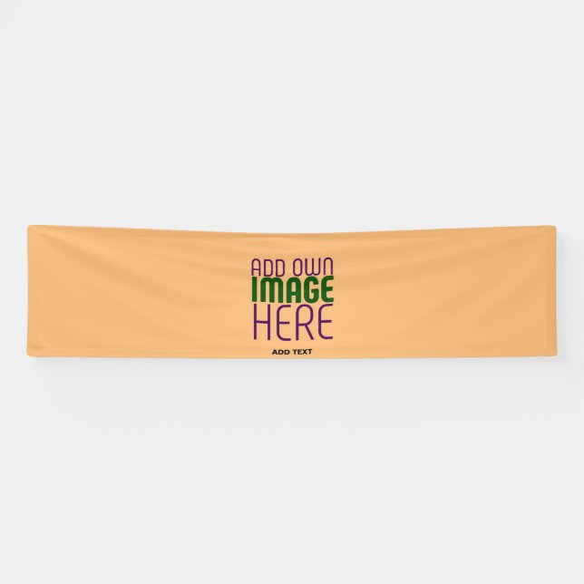 MODERN EDITABLE PEACH ORANGE IMAGE TEXT TEMPLATE BANNER (Horizontal)