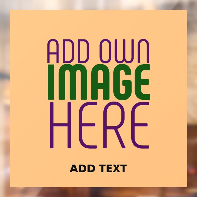 MODERN EDITABLE PEACH ORANGE IMAGE TEXT TEMPLATE WINDOW CLING (Sheet 2)