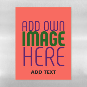 MODERN EDITABLE RED ORANGE IMAGE TEXT TEMPLATE MAGNETIC DRY ERASE SHEET