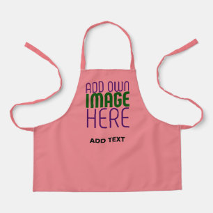 MODERN EDITABLE SALMON PINK IMAGE TEXT TEMPLATE APRON