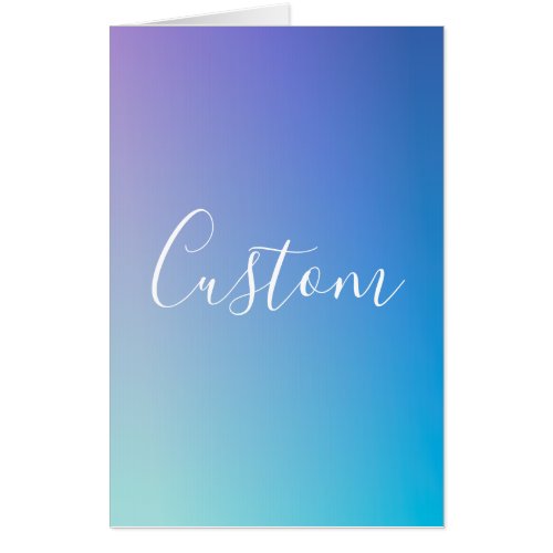 Modern Editable Script Writing  Colorful Ombre Card
